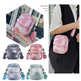 Women Shoulder Bags PU Leather Flap Clutch Tie Dye Phone Crossbody Casual Ladies