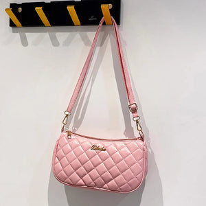 Lattice Style PU Leather Shoulder Bag