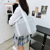 Fashionable Canvas Folding Bags Large Capacity Travel Training Handbags