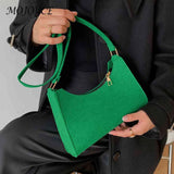 Women Felt Printed Shoulder Bag Casual Messenger Handbags