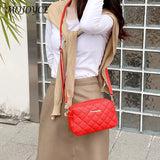 Solid Crossbody Bag Women Lattice Handbag Small Purse for Travel