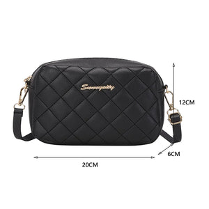 Solid Crossbody Bag Women Lattice Handbag Small Purse for Travel