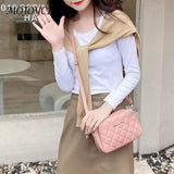 Solid Crossbody Bag Women Lattice Handbag Small Purse for Travel