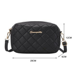 Solid Crossbody Bag Women Lattice Handbag Small Purse for Travel