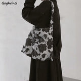 Vintage Floral Embroidery Shoulder Bag Canvas Tote