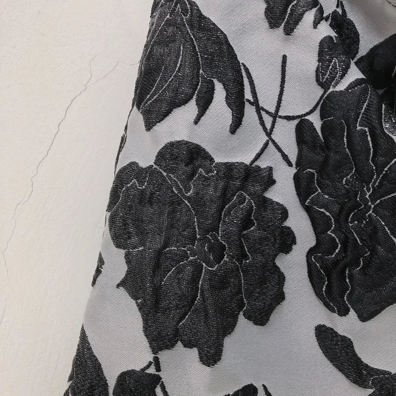 Vintage Floral Embroidery Shoulder Bag Canvas Tote