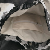 Vintage Floral Embroidery Shoulder Bag Canvas Tote