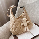 Canvas Crossbody Shoulder Bag for Women Large Capacity Shopper