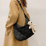 Canvas Crossbody Shoulder Bag for Women Large Capacity Shopper