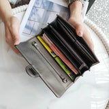 Sheepskin Leather Shoulder Bag 633 Long Wallet Clutch