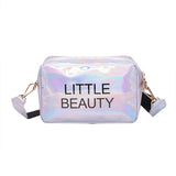 Women Shoulder Bags Harajuku Letter PU Laser Female Fun Casual Hip Hop Messenger
