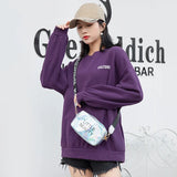 Women Shoulder Bags Harajuku Letter PU Laser Female Fun Casual Hip Hop Messenger