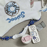 Canvas Women Shoulder Bag Large Capacity Embroidered Tote Pouch