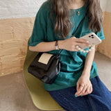 Women Shoulder Bags Pleated Hobos Cross-body PU Leather Handbags