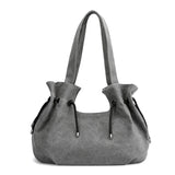 Canvas Shoulder Bags for Women Solid Pattern Adjustable Strap