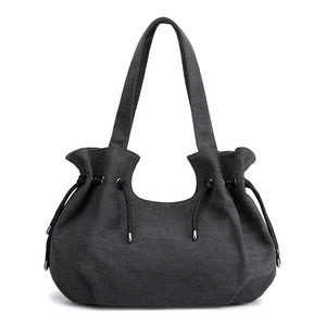 Canvas Shoulder Bags for Women Solid Pattern Adjustable Strap