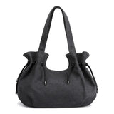 Canvas Shoulder Bags for Women Solid Pattern Adjustable Strap