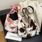 Cow Pattern Print Shoulder Bag for Women