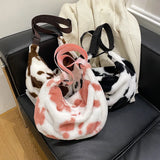 Cow Pattern Print Shoulder Bag for Women