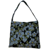 Floral Jacquard Shoulder Bag Vintage Handbag