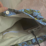 Floral Jacquard Shoulder Bag Vintage Handbag