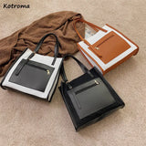 Women Shoulder Bags Large Capacity Patchwork Casual Tote Shopping Bags