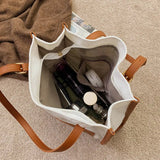 Women Shoulder Bags Large Capacity Patchwork Casual Tote Shopping Bags