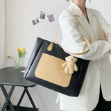 Women Shoulder Bags Large Capacity Patchwork Ladies Business Casual Totes