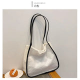 Leopard Plush Shoulder Bag Large Capacity Soft Fluffy Autumn Winter Handbag