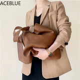Soft PU Leather Women Shoulder Bag Large Capacity Casual Totes Lady Shopping Bag
