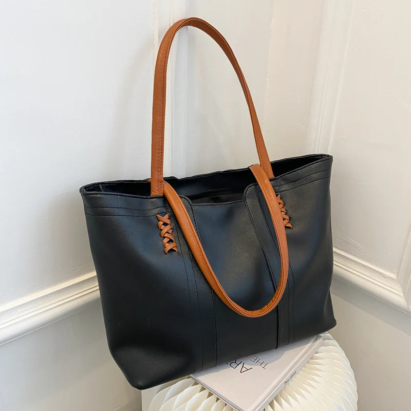 Women Shoulder Bags Large Capacity Zipper Shopping Totes Daily All-match