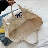Canvas Tote Bag Women Shoulder Bags Student Casual Large Capacity