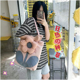 Floral Style Large Women Shoulder Bags Nylon Tote Handbags