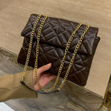Women Shoulder Bags PU Leather Chain Crossbody Tote Female Diamond Lattice