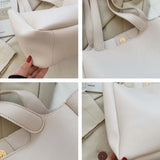 Women Shoulder Bags PU Leather Underarm Solid Shopping Handbags