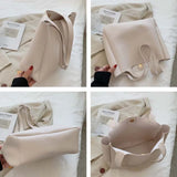 Women Shoulder Bags PU Leather Underarm Solid Shopping Handbags