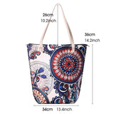 Boho Style Hand Painted Shoulder Bag for Women, Lightweight Casual Tote Bag