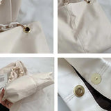 Pleated PU Leather Shoulder Bag Large Capacity Chain Handbag Underarm Texture OL