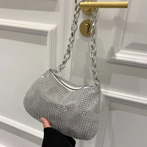 Rhinestone Evening Clutch Shoulder Bag for Women