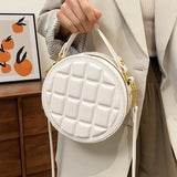 Rhombus Chocolate Round Cake Shoulder Bag
