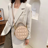 Rhombus Chocolate Round Cake Shoulder Bag