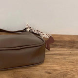 Vintage Ladies Underarm Tote Bag PU Leather Handbags