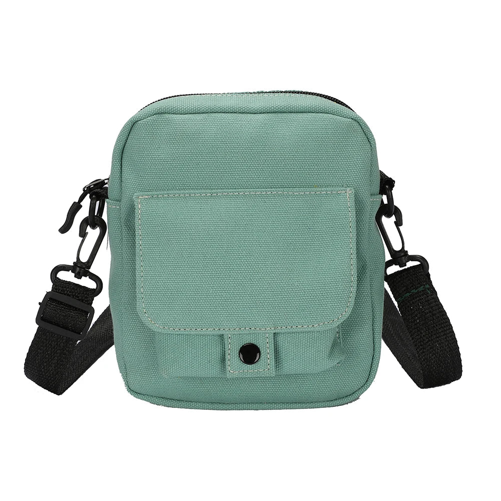 Canvas Shoulder Bag Women Canvas Travel Handbags Solid Color