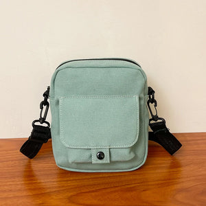 Canvas Shoulder Bag Women Canvas Travel Handbags Solid Color