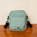 Canvas Shoulder Bag Women Canvas Travel Handbags Solid Color