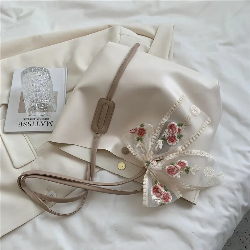 PU Leather Women Shoulder Bag Large Capacity Underarm Handbag