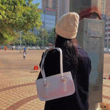 Vintage Shoulder Bag Solid Flap Handbag PU High Street All-match Style