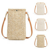 Women Shoulder Bags Straw Phone Messenger Bag Girls Coin Purse