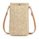 Women Shoulder Bags Straw Phone Messenger Bag Girls Coin Purse