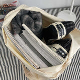 Letter Canvas Bag Eco Shopping Reusable Totes Big Capacity Book Top-handle
